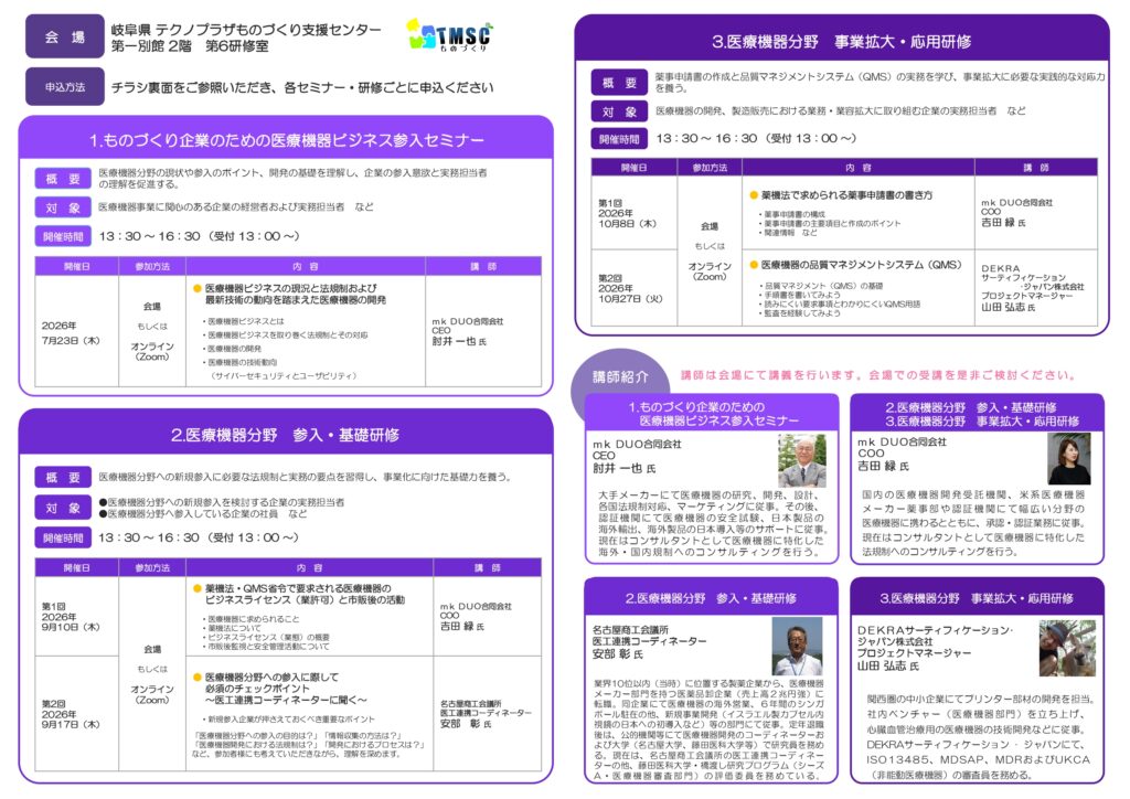 医療分野 チラシ2